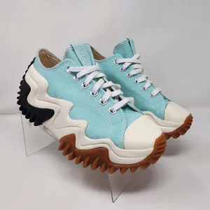 Converse Platform Sneakers Womens 7 Green White Run Star Motion Canvas Shoes