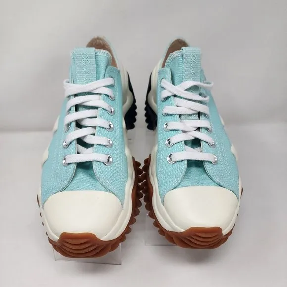 Converse Platform Sneakers Womens 7 Green White Run Star Motion Canvas Shoes