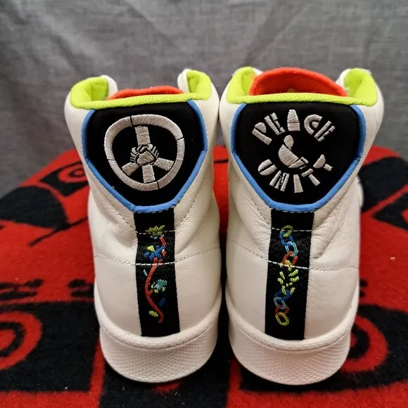 Converse Pro Leather Peace &amp; Unity Shoes 172187C Men's Size 8.5 White