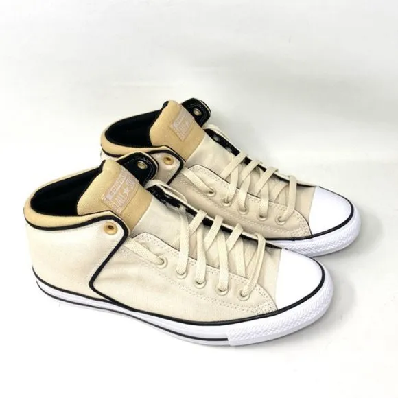 Converse Shoes Mens Ctas High Street MID Natural Ivory Beige Canvas Size 170935F