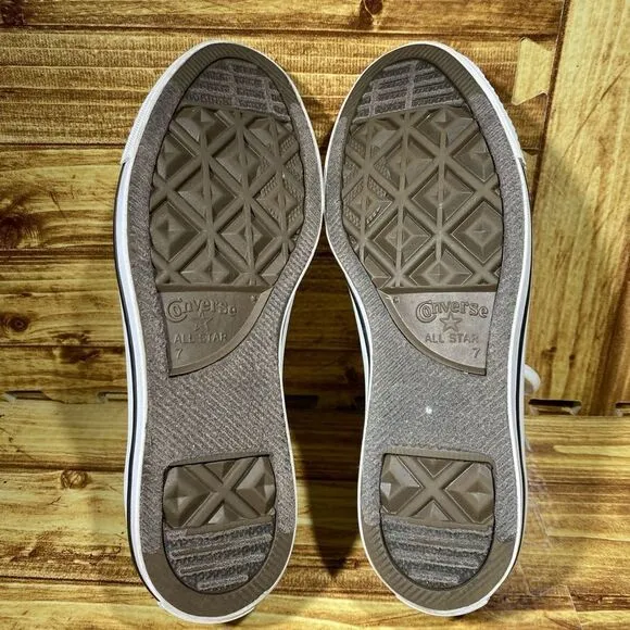 Converse All Star Gray/White Canvas Low Top Sneakers Shoes Size M7 W9