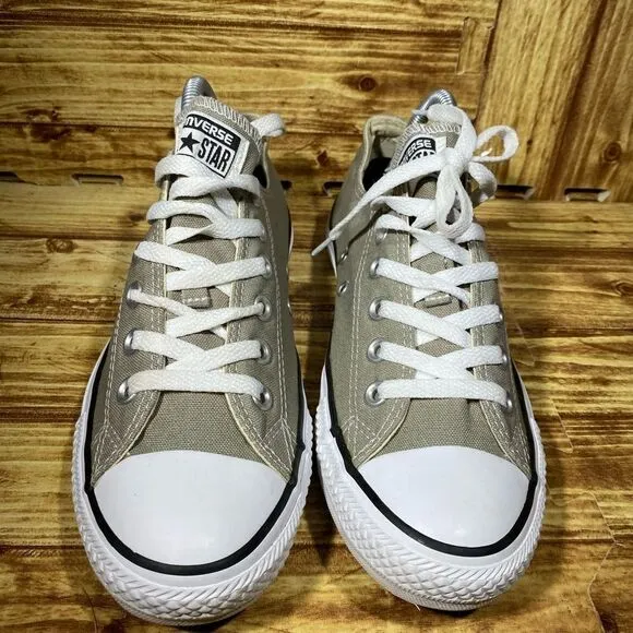 Converse All Star Gray/White Canvas Low Top Sneakers Shoes Size M7 W9