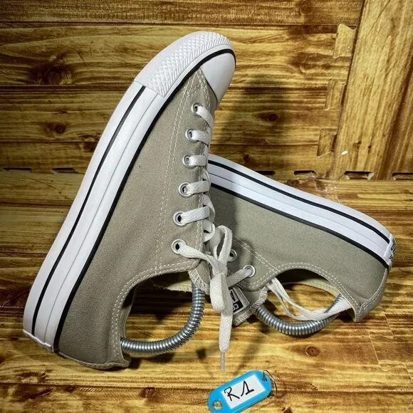 Converse All Star Gray/White Canvas Low Top Sneakers Shoes Size M7 W9