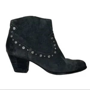 𝅺Corso Como Gray Suede Studded Heeled Ankle Boots Womens 8.5
