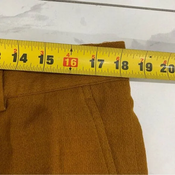 Cos Khaki Trousers Mens Sz 36 R Wool Blend Relaxed Pants Tailored Smart