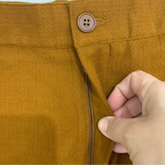 Cos Khaki Trousers Mens Sz 36 R Wool Blend Relaxed Pants Tailored Smart