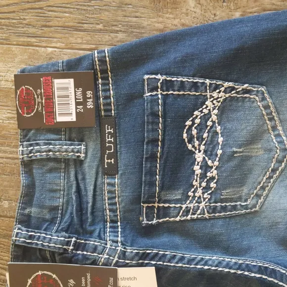 COWGIRL TUFF Edgy Wide Trouser jeans wide leg flare TALL rodeo sz 24Long NWT