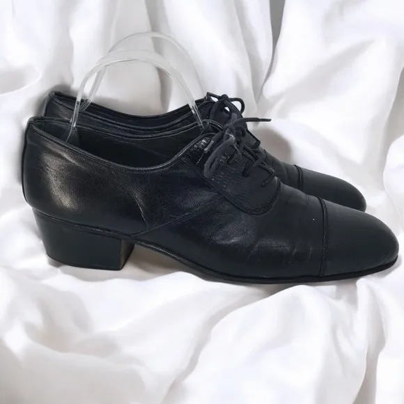 Creasioni Linea Marco Leather Oxford Dress Shoes Textured Made in Italy Men 42/9