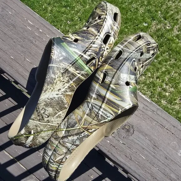 Crocs Freesail Realtree Camo Clogs Womens 9 W9 Mules Slip-On Shoes Sandals