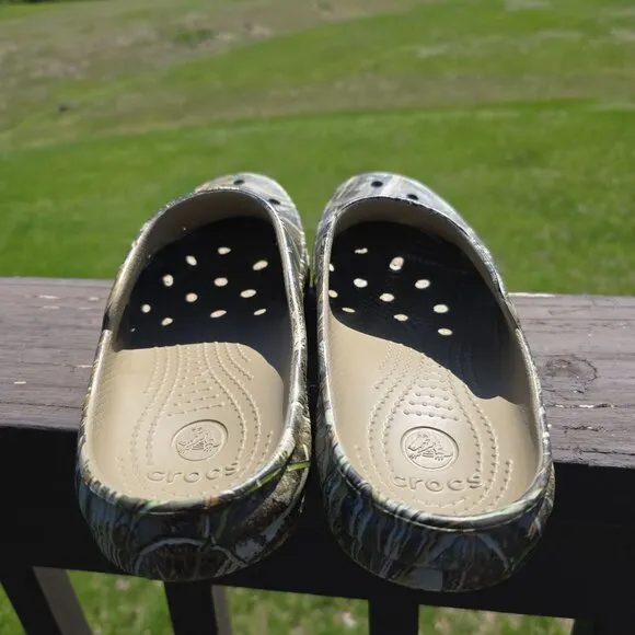 Crocs Freesail Realtree Camo Clogs Womens 9 W9 Mules Slip-On Shoes Sandals