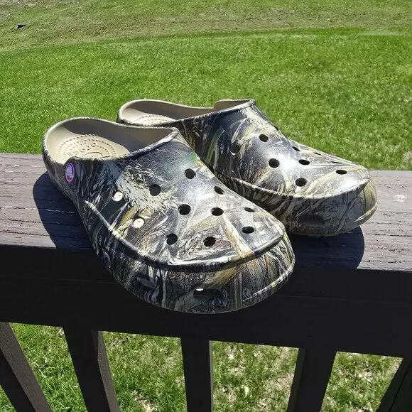 Crocs Freesail Realtree Camo Clogs Womens 9 W9 Mules Slip-On Shoes Sandals