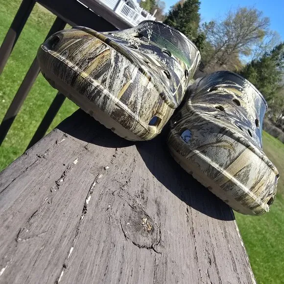 Crocs Freesail Realtree Camo Clogs Womens 9 W9 Mules Slip-On Shoes Sandals