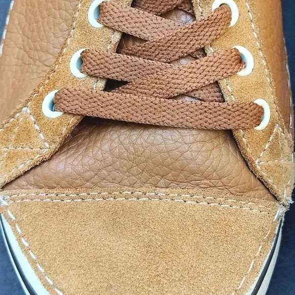 Crocs Hover Sneakers Brown Leather &amp; Suede Unisex Lace-up Size Men's 8 Womens 10