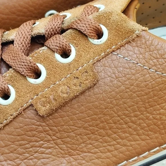 Crocs Hover Sneakers Brown Leather &amp; Suede Unisex Lace-up Size Men's 8 Womens 10