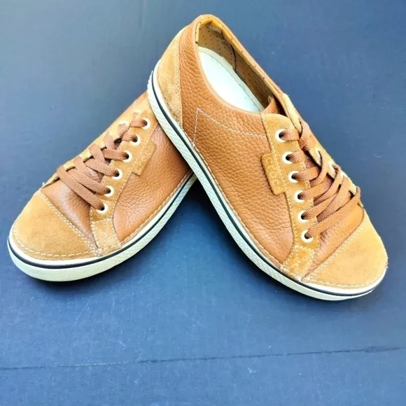 Crocs Hover Sneakers Brown Leather &amp; Suede Unisex Lace-up Size Men's 8 Womens 10