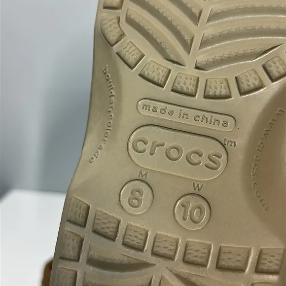Crocs Islander Pit Crew Brown Leather Boat Shoes Size Mens 8