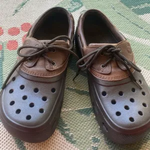 CROCS Islander Pit crew Leather Upper Boat / Water Shoes |Size 12