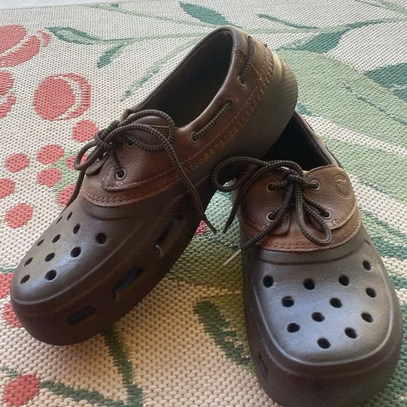 CROCS Islander Pit crew Leather Upper Boat / Water Shoes |Size 12