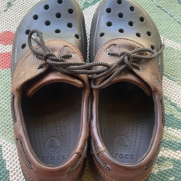CROCS Islander Pit crew Leather Upper Boat / Water Shoes |Size 12
