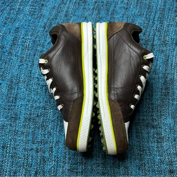 Crocs Karlson Spikeless Leather Golf Shoes in Espresso Brown Citrus