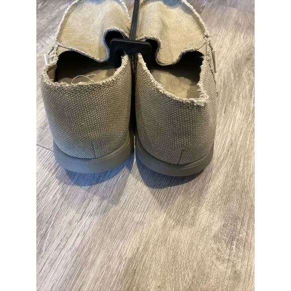Crocs Men's Santa Cruz Canvas Loafer Slip On Shoes Khaki/Khaki Size 8