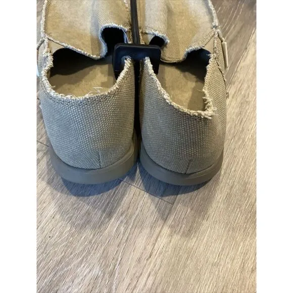 Crocs Men's Santa Cruz Canvas Loafer Slip On Shoes Khaki/Khaki Size 8