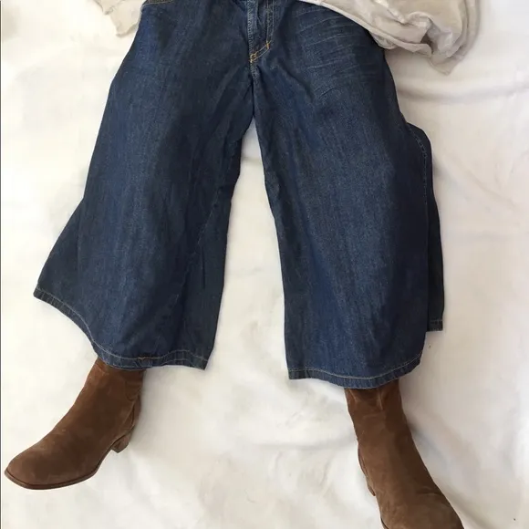Cropped Denim Culottes / Skort