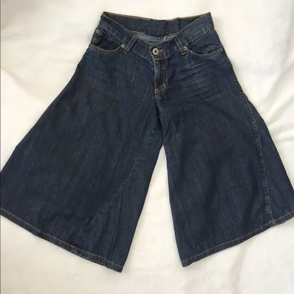 Cropped Denim Culottes / Skort