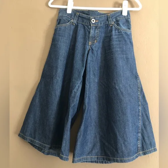 Cropped Denim Culottes / Skort