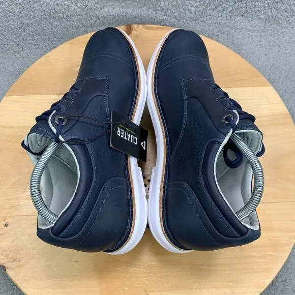 Cuater The Legend Travis Mathew Mens Size 8.5 Golf Shoes Blue Navy Leather NEW