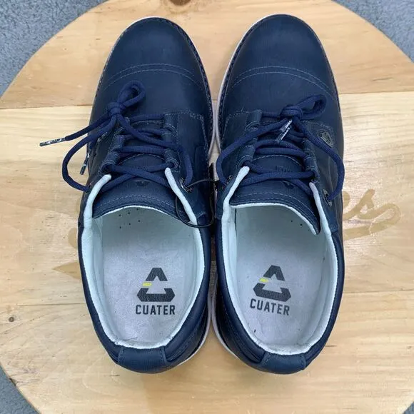 Cuater The Legend Travis Mathew Mens Size 8.5 Golf Shoes Blue Navy Leather NEW