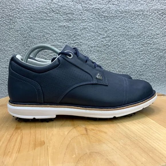 Cuater The Legend Travis Mathew Mens Size 8.5 Golf Shoes Blue Navy Leather NEW