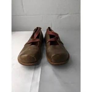 Cydwoq Vintage Leather Brown Strappy Handmade Mary Jane Shoes Size 36 EU 6 US Ma