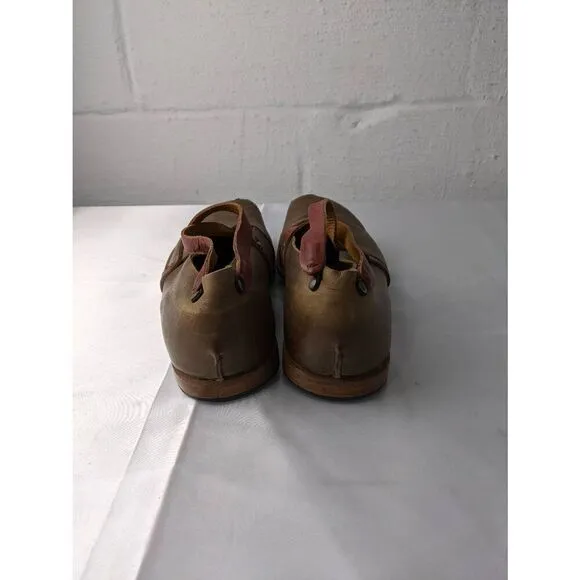 Cydwoq Vintage Leather Brown Strappy Handmade Mary Jane Shoes Size 36 EU 6 US Ma