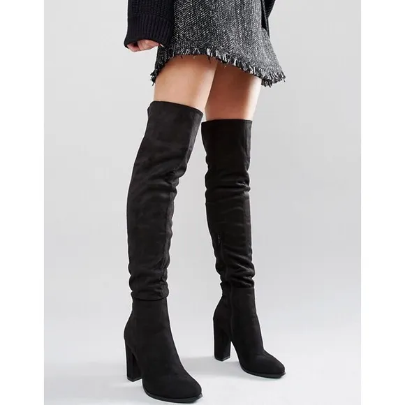 DAISY STREET OVER-THE-KNEE HEELED BOOTS