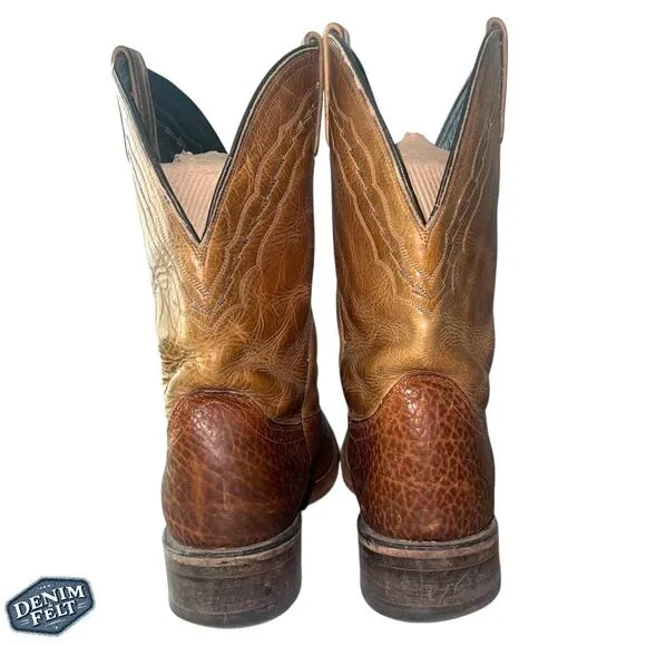 Dan Post Men’s Camel Brown Leather Western Cowboy Boots!!