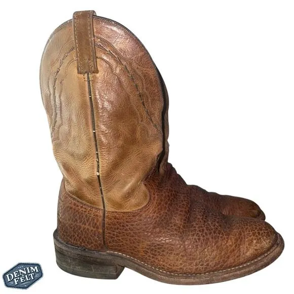 Dan Post Men’s Camel Brown Leather Western Cowboy Boots!!