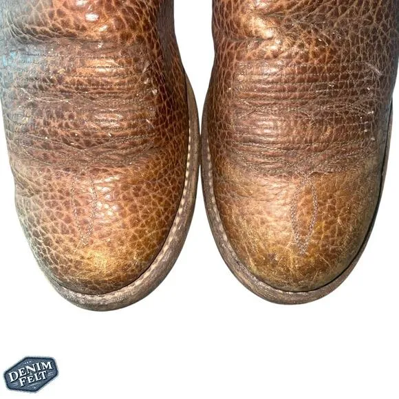 Dan Post Men’s Camel Brown Leather Western Cowboy Boots!!