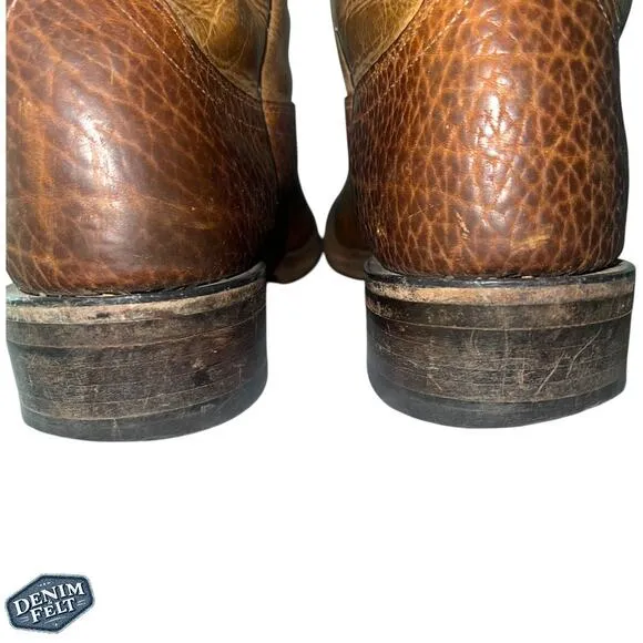 Dan Post Men’s Camel Brown Leather Western Cowboy Boots!!