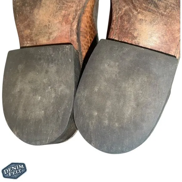 Dan Post Men’s Camel Brown Leather Western Cowboy Boots!!