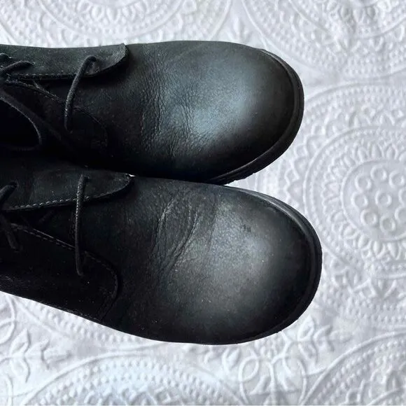 Dansko Cadee Black Nubuck wedge‎ shoes SIZE 40