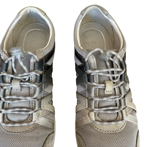 Dansko Harlyn Gray Suede &amp; Mesh Lace Up Sneakers Women's EU Size 38