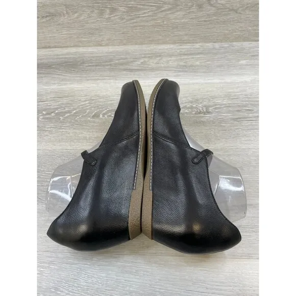 Dansko Loralie 6900101200 Women's US 12.5 Black Leather Wedge Mary Jane Shoes