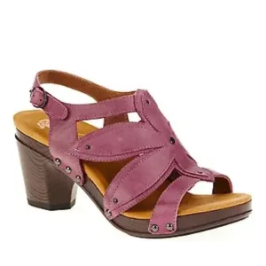 Dansko Nina Violet Purple Full Grain Leather Wedge Sandals Size 39