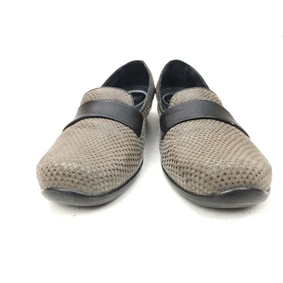 Dansko Oksana Women’s Brown Snakeskin Print Leather Flats Size EU 42 US 11.5-12