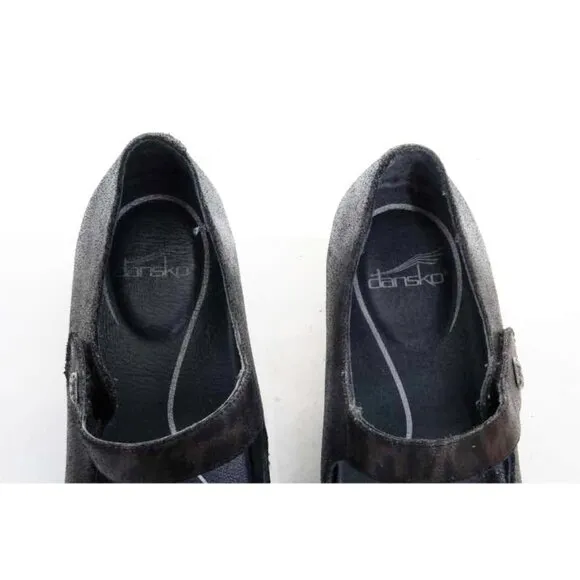dansko opal metallic leopard textured shoes mary jane womens 41 us 10.5-11