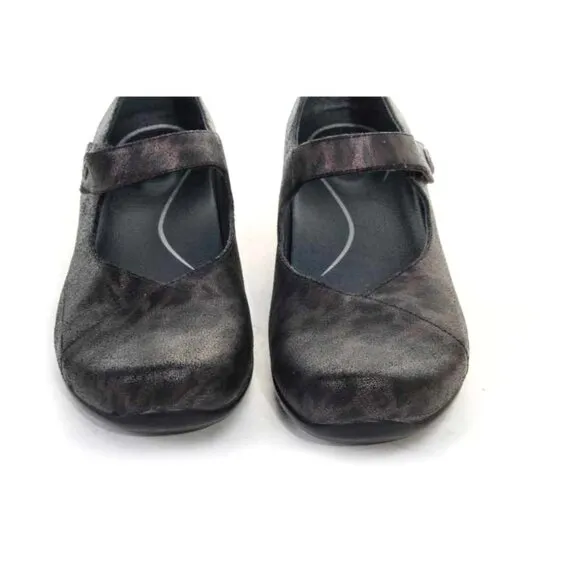 dansko opal metallic leopard textured shoes mary jane womens 41 us 10.5-11