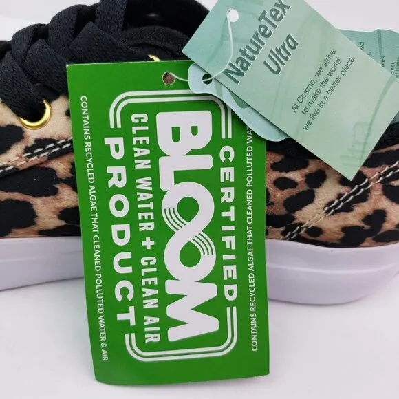 DC Manual Canvas Vegan Womens Size 7.5 Leopard Lace Up Sneaker Shoes ADJS300273