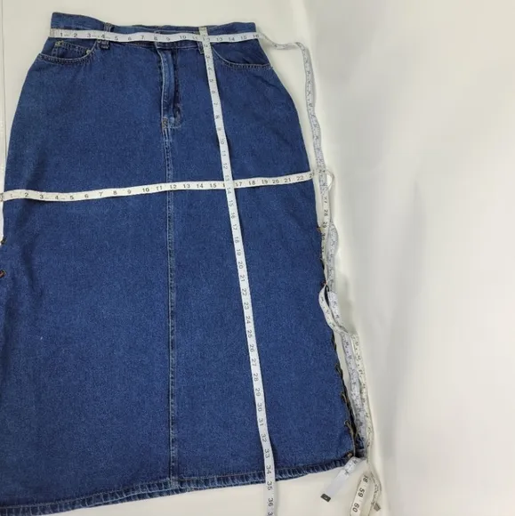 DETAILS 100% Cotton Jean Skirt With Leather