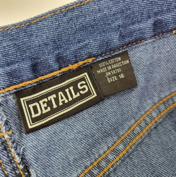 DETAILS 100% Cotton Jean Skirt With Leather